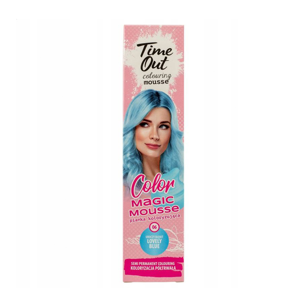 Відтінковий мус для волосся Time Out Color Magic Mousse 06 Lovely Blue, 75 мл